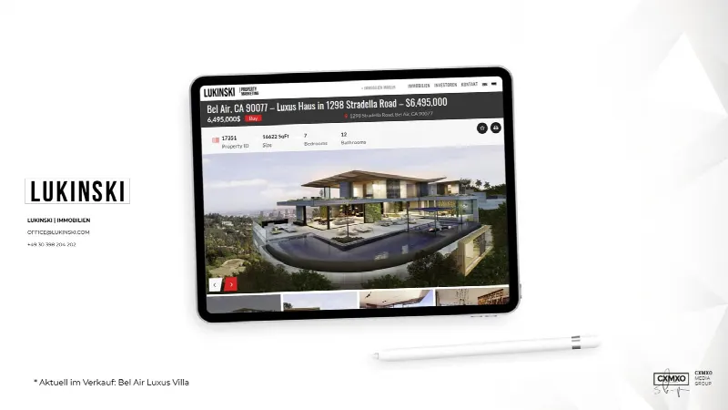 Venta de inmuebles: Apartamentos, casas, proyectos de nueva construcción – Empresa constructora y promotora (folleto)